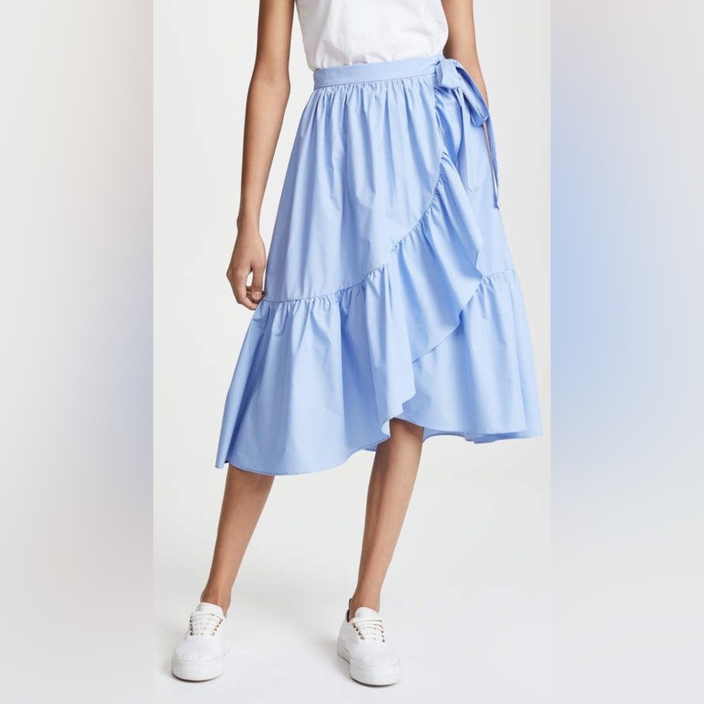 English Factory Wrap Skirt with ruffle hem size small